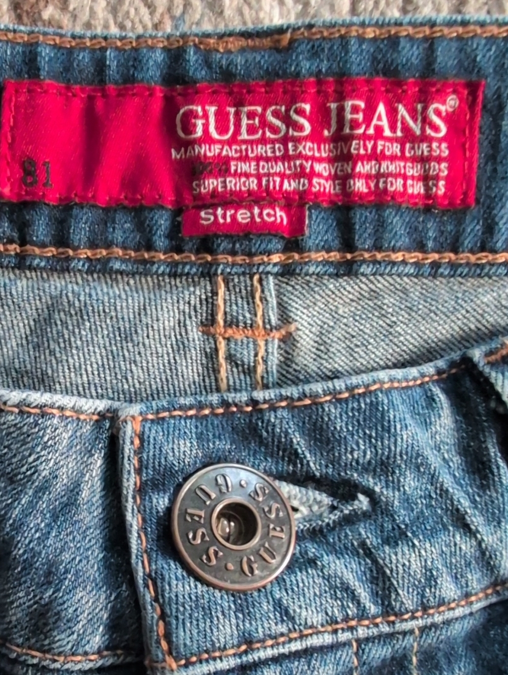 Vintage GUESS Jeans Y2K Low Rise Denim Jean Shorts - Picture 4 of 5